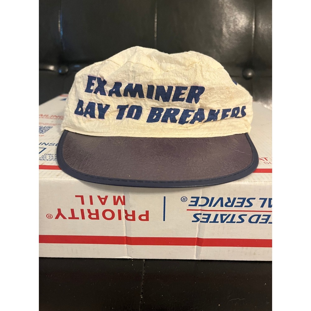 Vintage Examiner Bay to Breakers Miller Lite Paper Tyvek Hat San Francisco